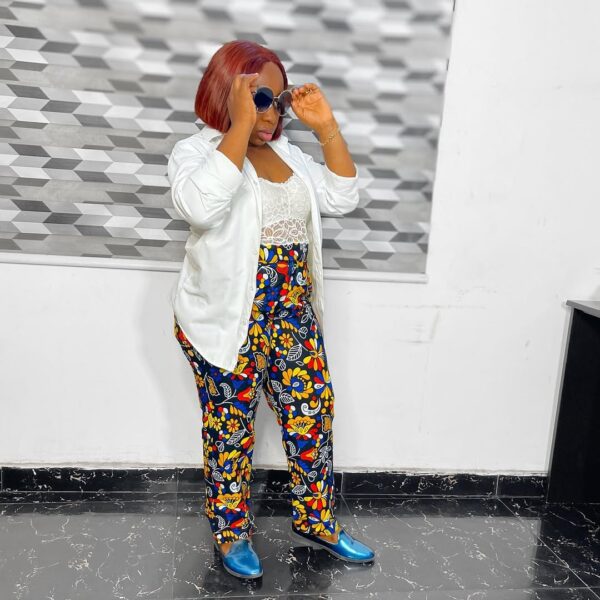 Vibrant Ankara Bloom Trousers - Image 2